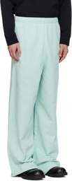 MM6 Maison Margiela Blue Embroidered Logo Sweatpants