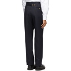 Thom Browne Navy Chalk Stripe Super 120s Trousers