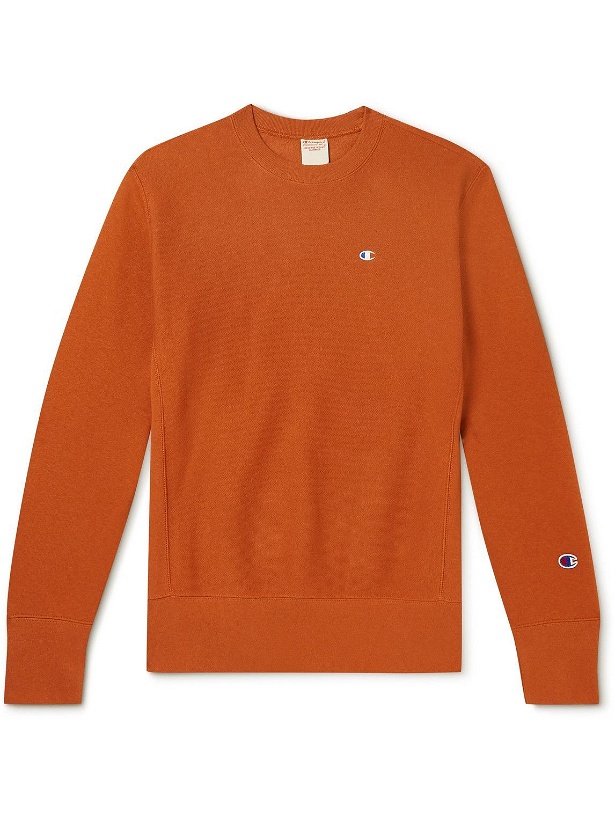 Photo: Champion - Organic Cotton-Blend Jersey Sweatshirt - Orange