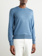 TOM FORD - Slim-Fit Sea Island Cotton Sweater - Blue