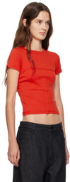 Eckhaus Latta Red Lapped Baby T-shirt