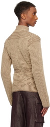 Isa Boulder SSENSE Exclusive Beige Rover Twisty Turtleneck