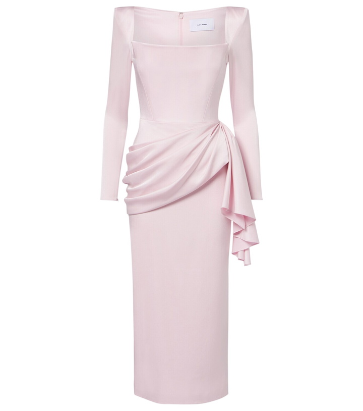 Photo: Alex Perry Draped crêpe satin midi dress
