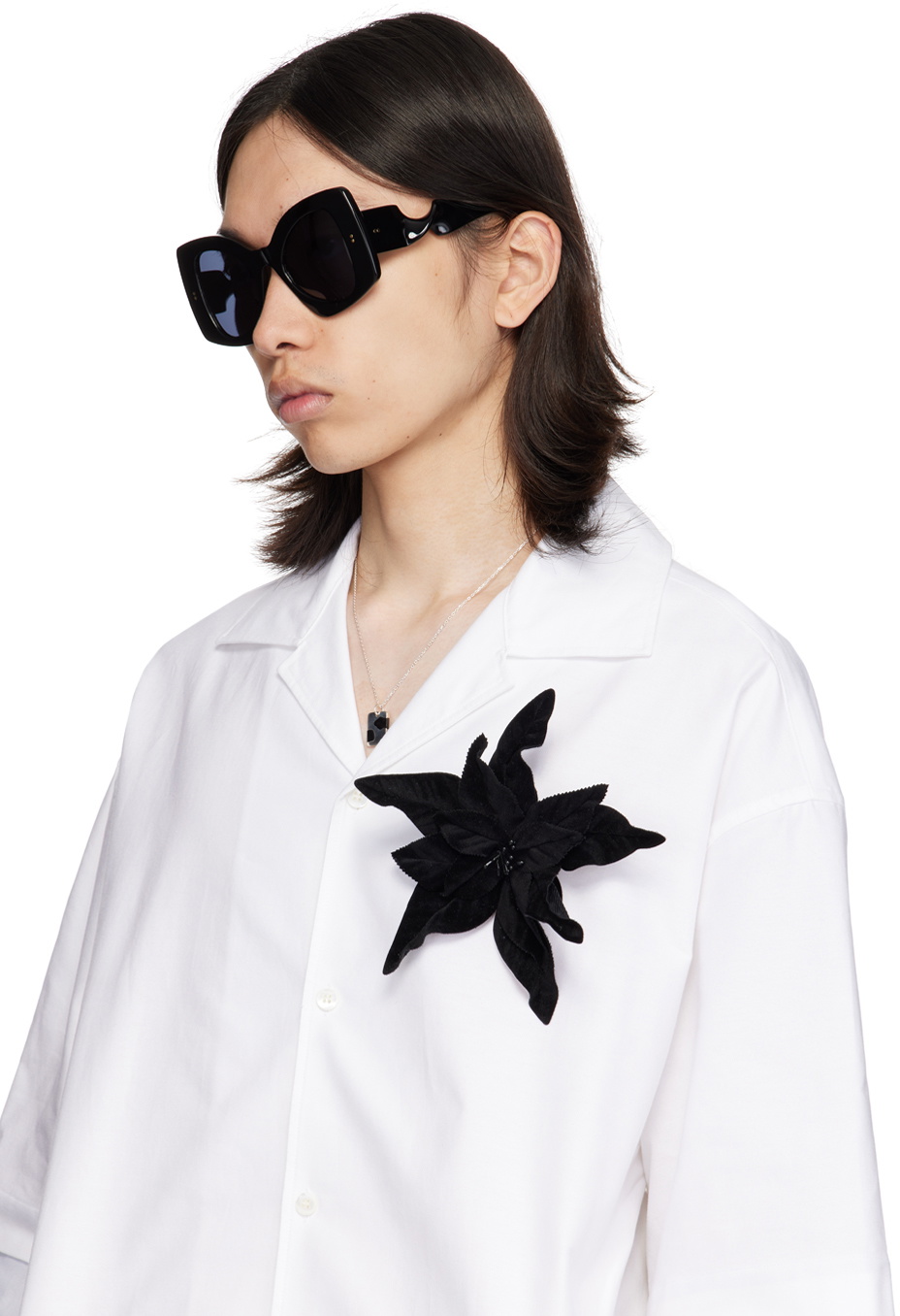 JW Anderson SSENSE Exclusive Black Twister Sunglasses