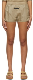 Essentials Tan Nylon Shorts