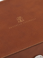 BRUNELLO CUCINELLI - Logo-Print Full-Grain Leather Watch Box