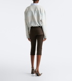 Acne Studios Layered cotton capri pants