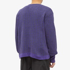 Needles Men's Houndstooth Cardigan in Purple