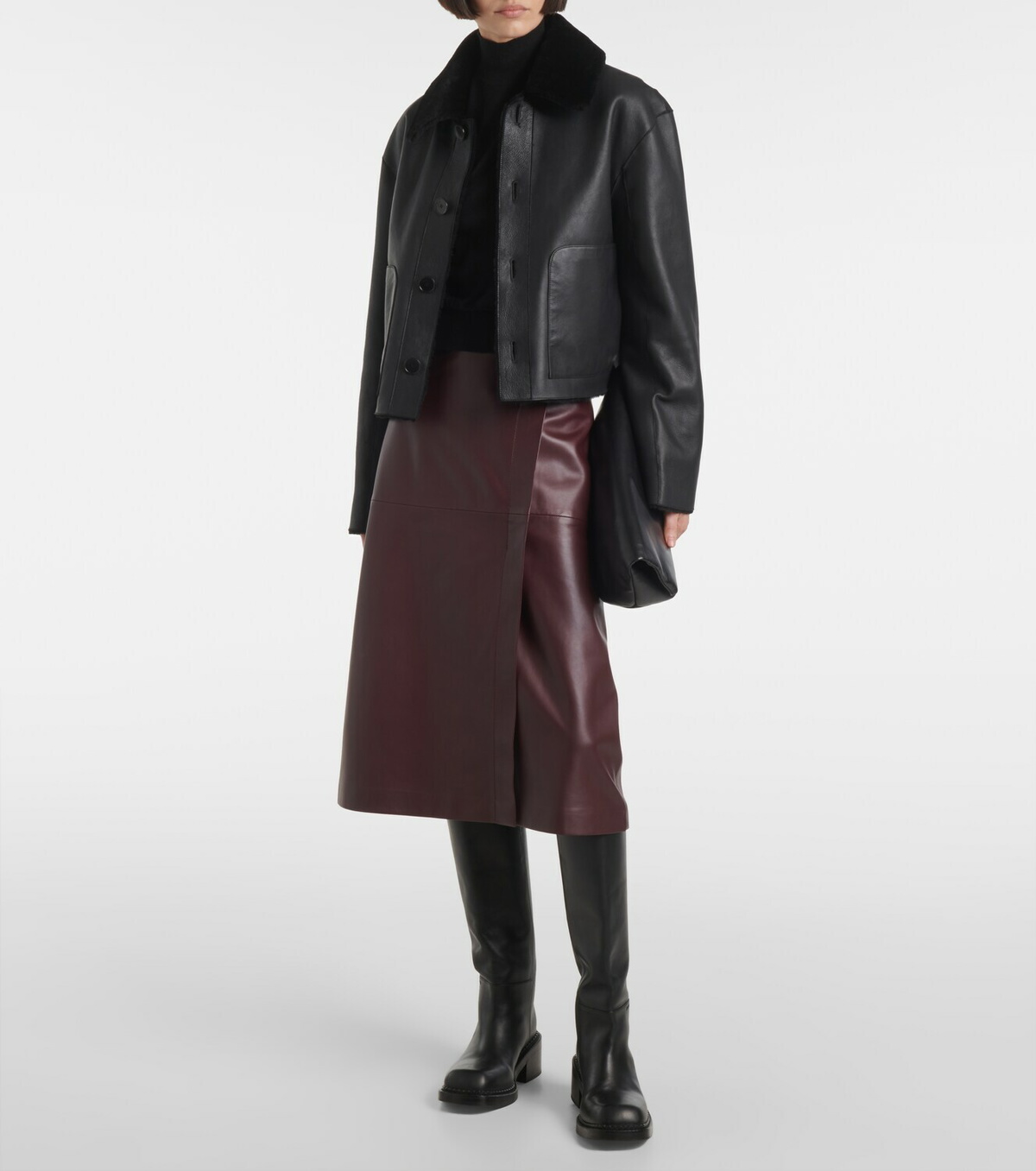 Joseph Reversible shearling and leather jacket