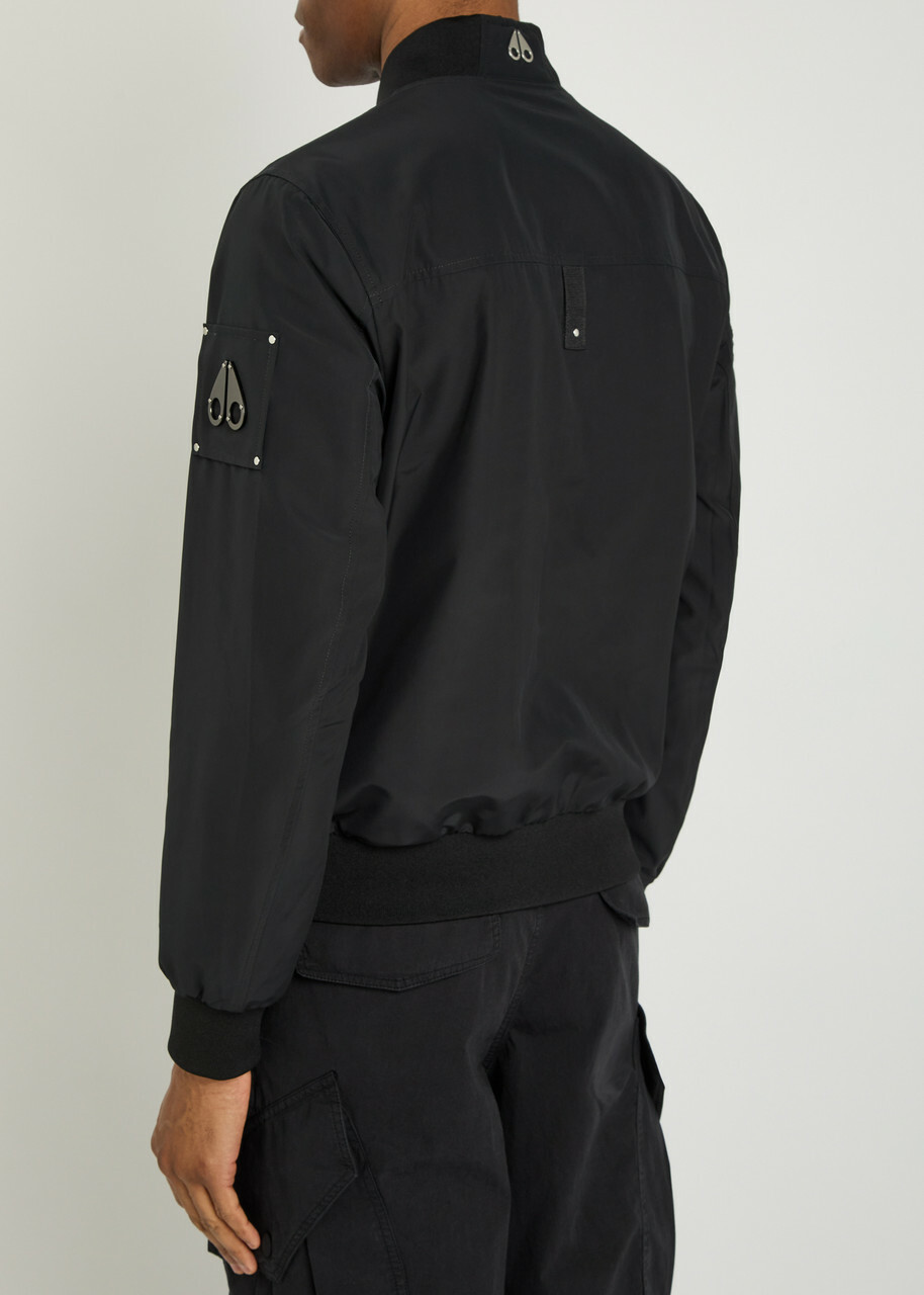 Moose Knuckles Courville Shell Bomber Jacket Black