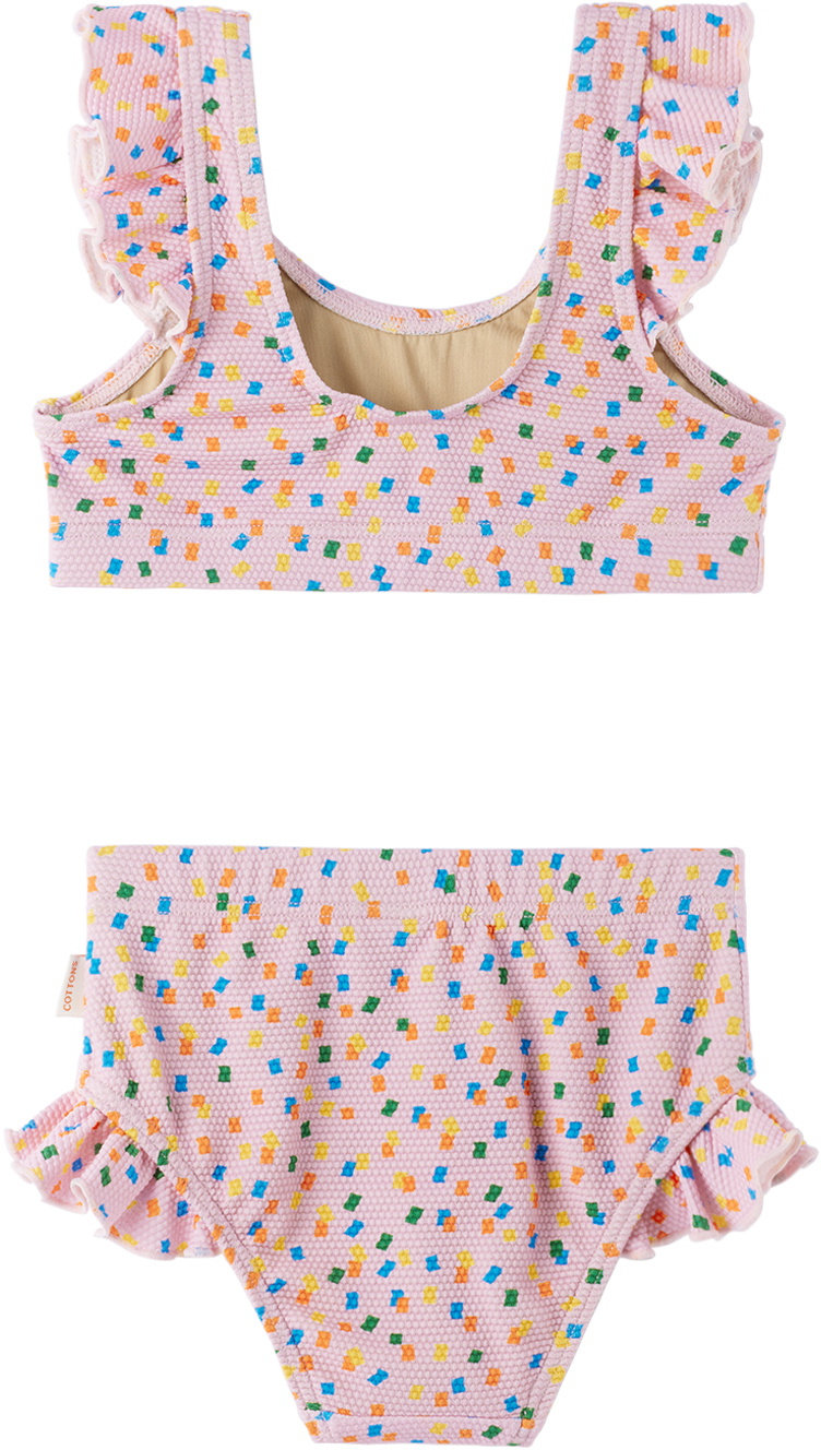 TINYCOTTONS Kids Pink Confetti Bikini TINYCOTTONS