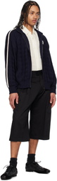 RICE NINE TEN Black Three Quarter Chinos 2Tuck Shorts