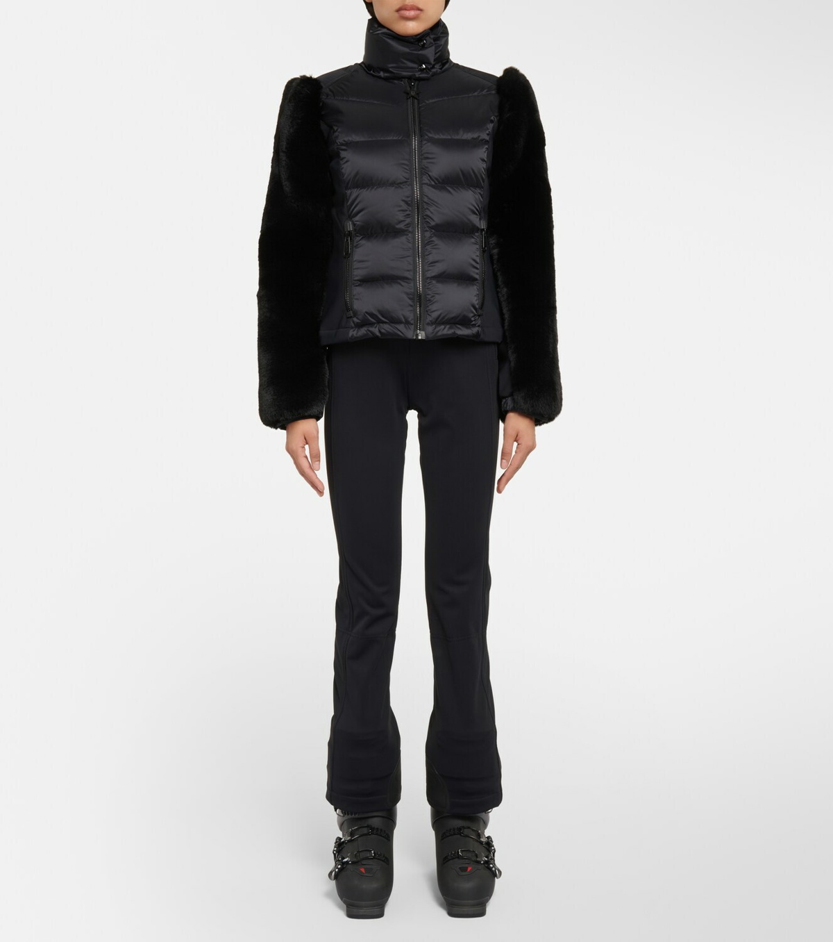 Goldbergh Hida Womens Ski Jacket in Black with Faux Fur Trim