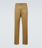 Valentino Cotton gabardine straight pants