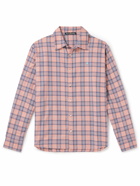 Acne Studios - Logo-Appliquéd Checked Cotton-Flannel Shirt - Pink