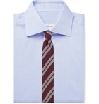 BRIONI - William Slim-Fit Cutaway-Collar Cotton Oxford Shirt - Blue