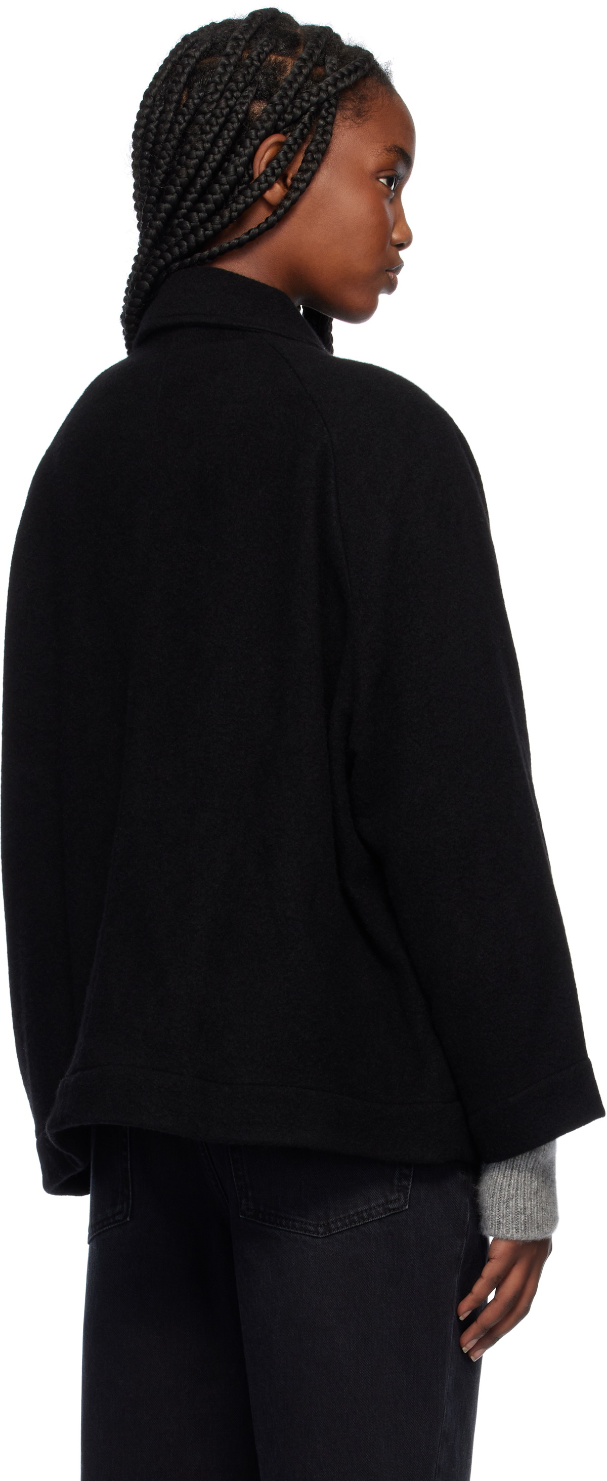 CASEY CASEY Black Mathilde Quorum Tumbled Jacket