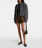 The Frankie Shop Lise high-rise suede shorts