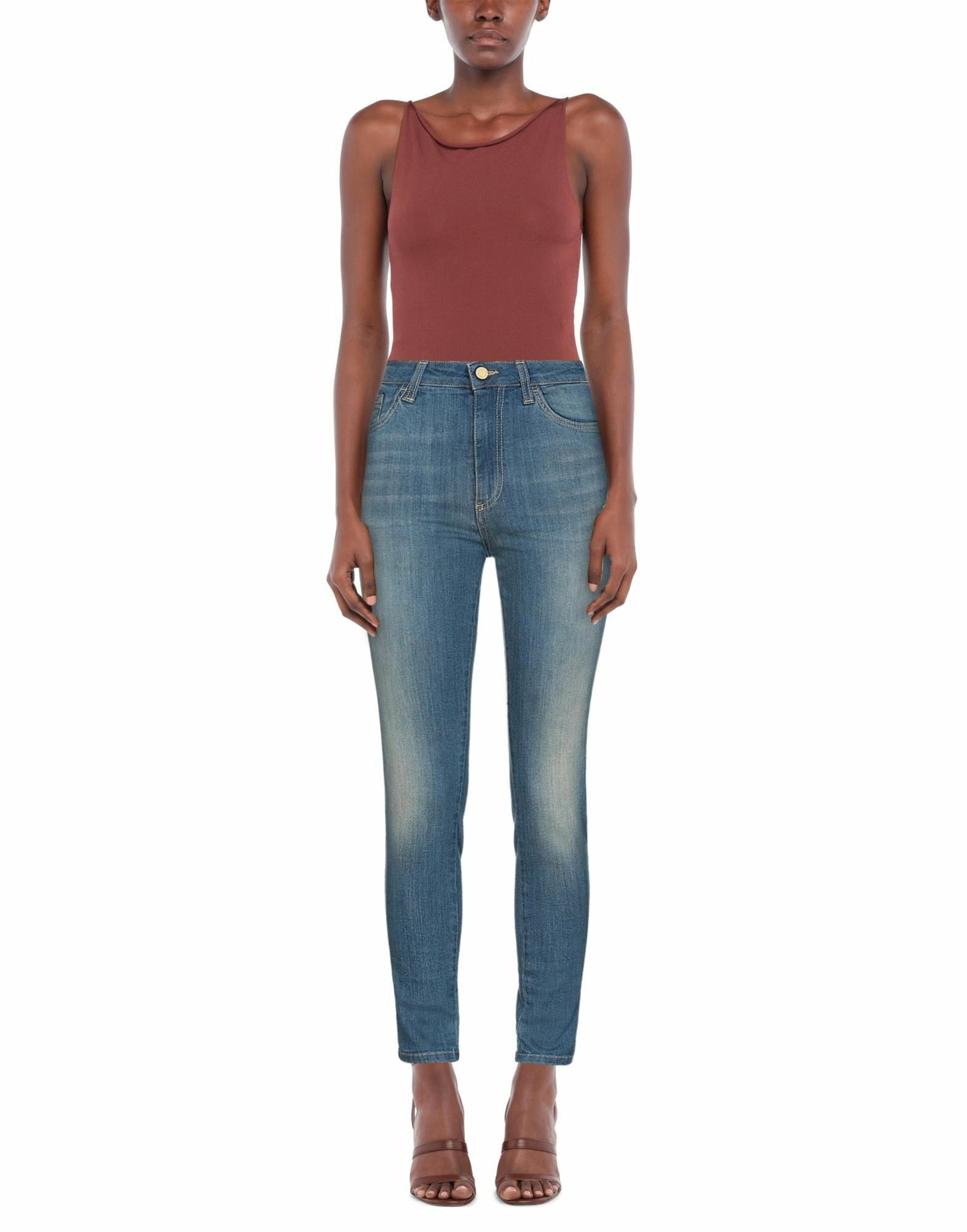 Manila Grace Womens Jeans in Blue