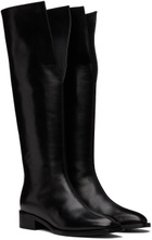 Peter Do Black V-Neck Tall Boots