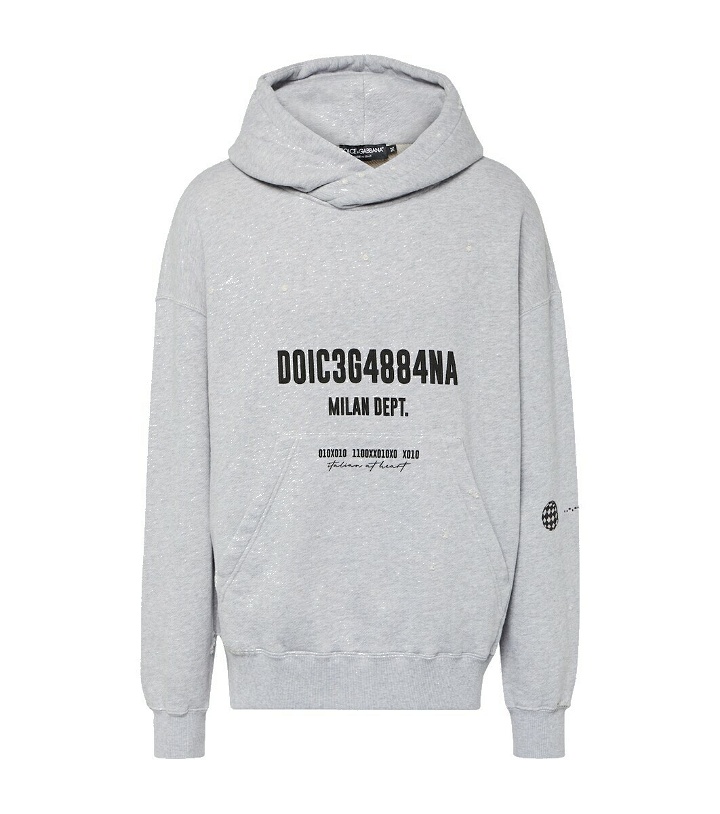 Photo: Dolce&Gabbana Logo print cotton sweatshirt