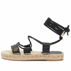 Off-White Women's Lace Up Espadrilles in Black