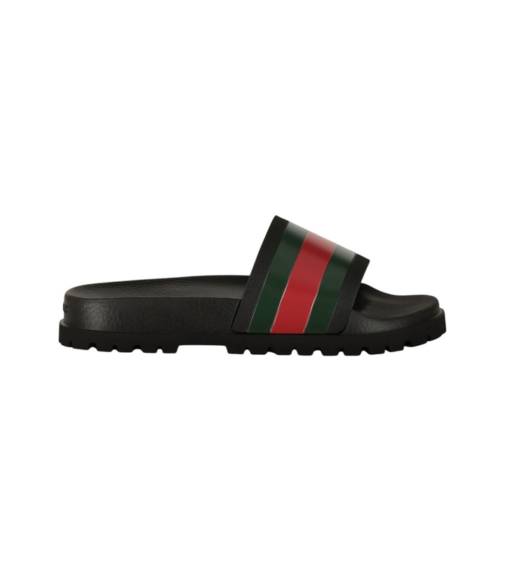 Photo: Gucci Striped Web slide sandals
