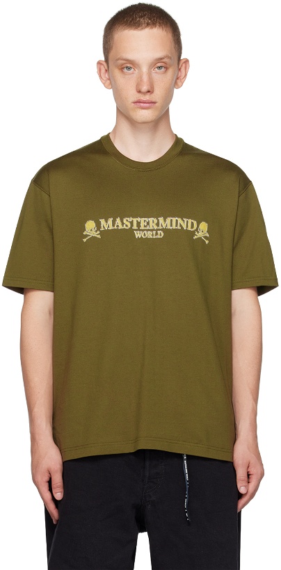 Photo: MASTERMIND WORLD Green Printed T-Shirt