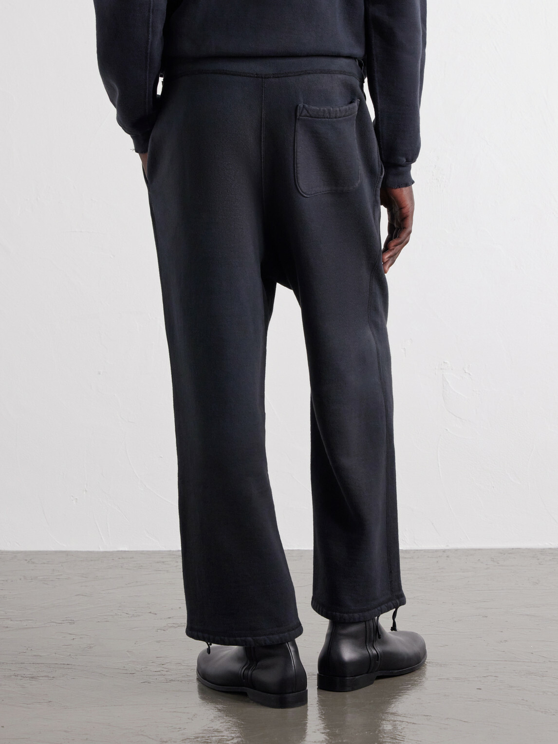 A.PRESSE - Straight-Leg Cotton-Jersey Sweatpants - Black