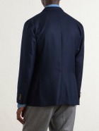 Boglioli - Double-Breasted Virgin Wool-Hopsack Blazer - Blue