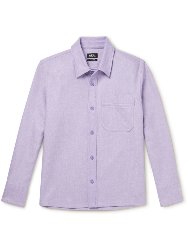 Photo: A.P.C. - Basile Wool-Blend Overshirt - Purple