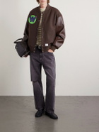 WTAPS - Logo-Appliquéd Panelled Melton Wool-Blend Jacket - Brown