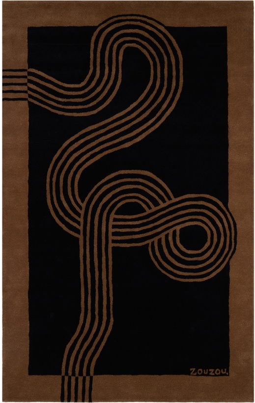 Photo: Zouzou Rugs SSENSE Exclusive Black & Brown Rug