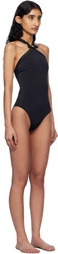 Versace Underwear Black Gianni Ribbon One-Piece Swimsuit