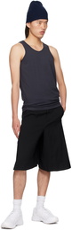 Comme des Garçons Shirt Navy Scoop Neck Tank Top