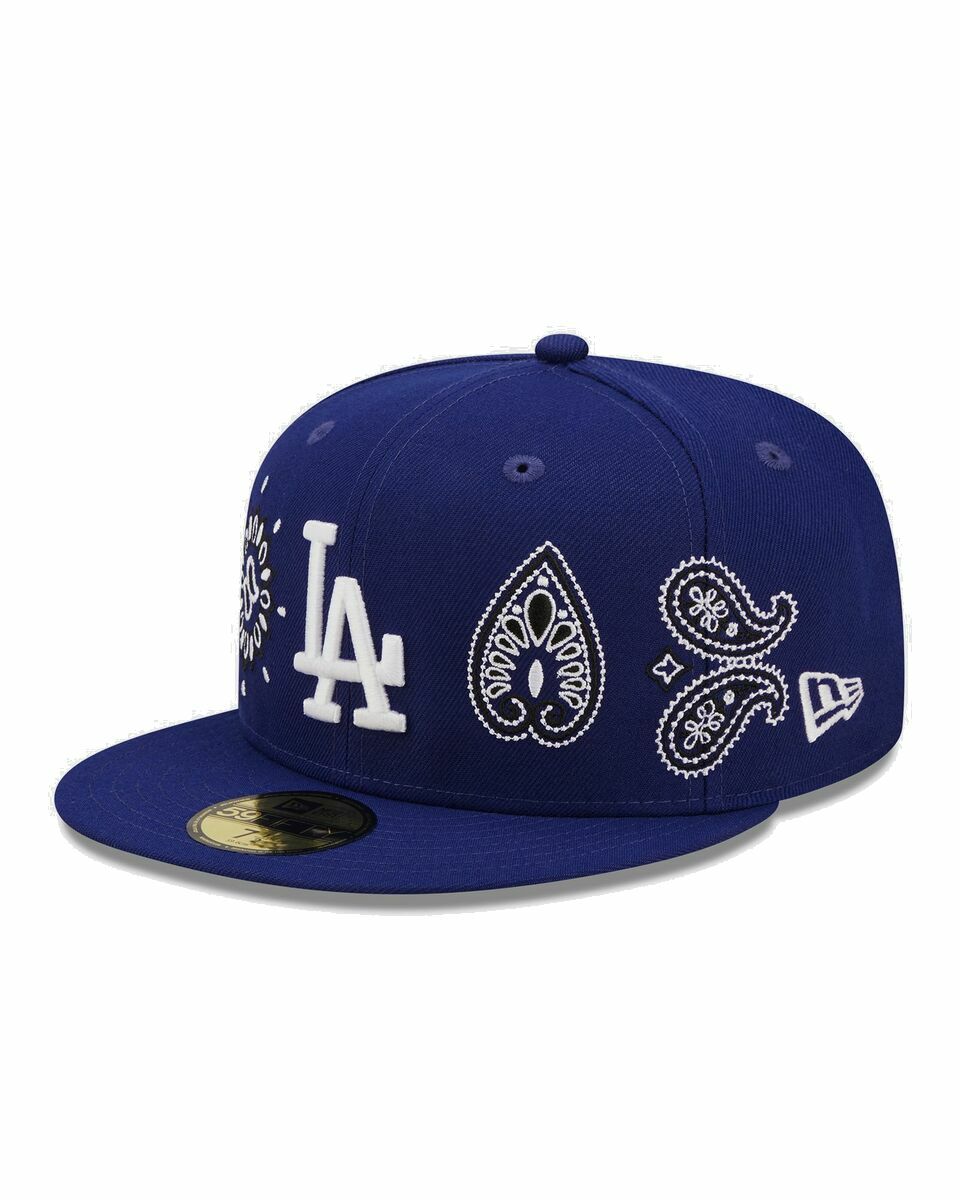 Photo: New Era Mlb Aop Paisley 59 Fifty Los Angeles Dodgers Blue - Mens - Caps