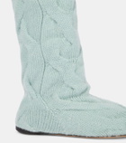 Loro Piana Cocooning cable-knit sock boots