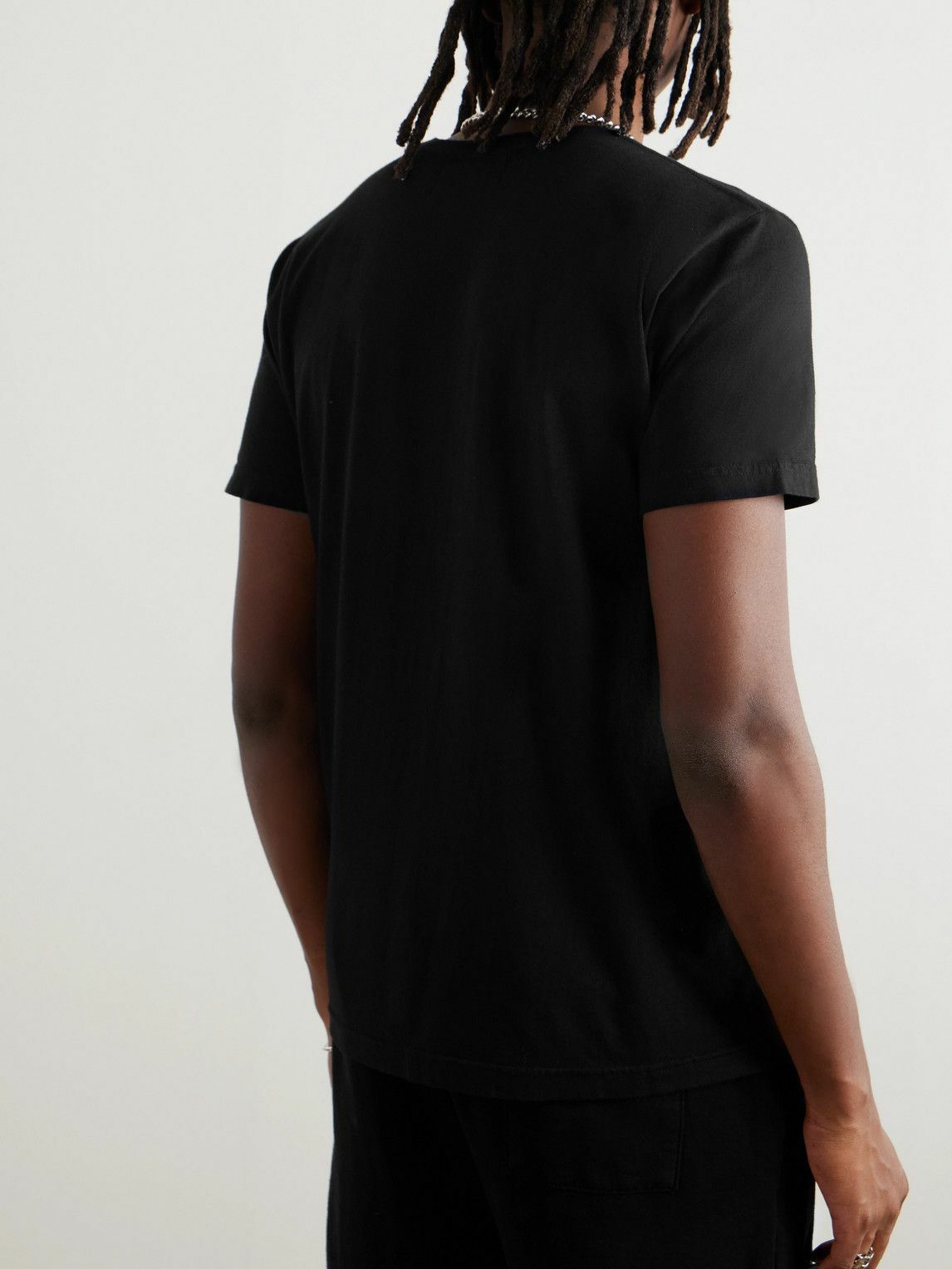 Local Authority LA - LA Slash Logo-Print Cotton-Jersey T-Shirt - Black