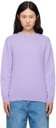 The Elder Statesman Purple Malibu Crew Sweater