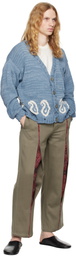 Kartik Research Blue Paisley Cardigan
