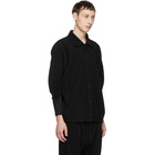 Homme Plisse Issey Miyake Black Button-Down Jacket