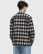 Pleasures DIAMOND BUTTON DOWN blue/beige Mens Longsleefe