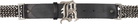 R13 Black Triple Chain Belt