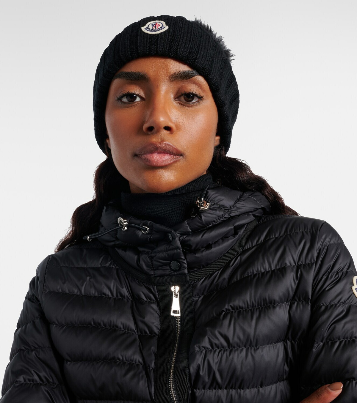 Moncler Ribbed-knit virgin wool beanie