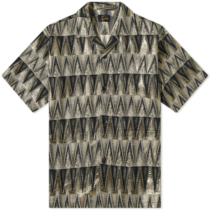 Photo: Needles Men's Jacquard Cabana Shirt in Triangle