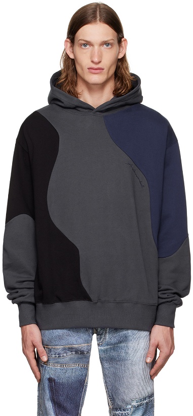 Photo: Andersson Bell Multicolor Contrast Curved Hoodie