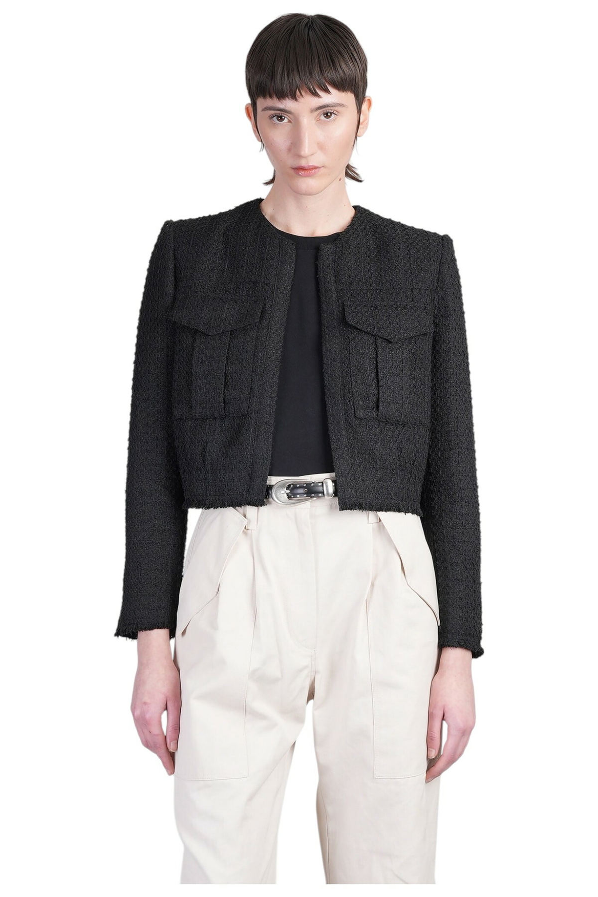 IRO Siname Casual Jacket In Beige Polyester Iro