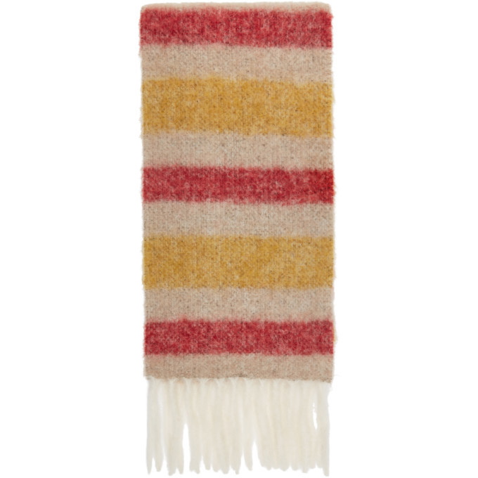 Photo: Acne Studios Beige Alpaca Striped Scarf