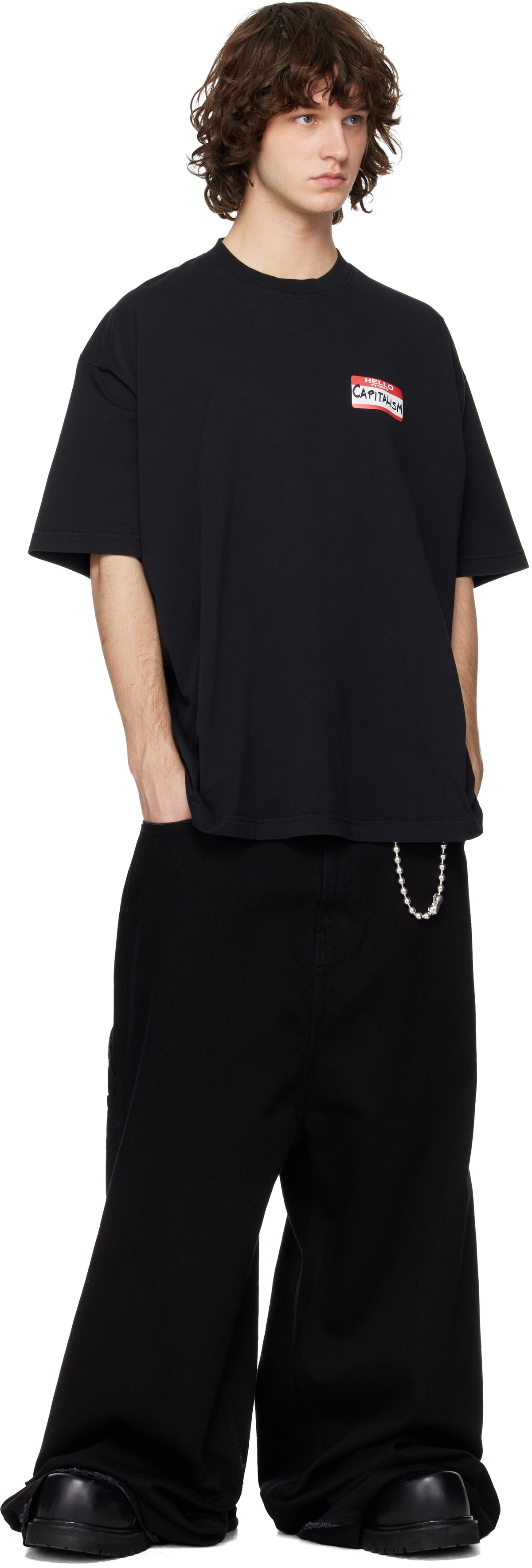 VETEMENTS Black Sticker T-shirt