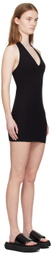 ÉTERNE Black Halter Minidress